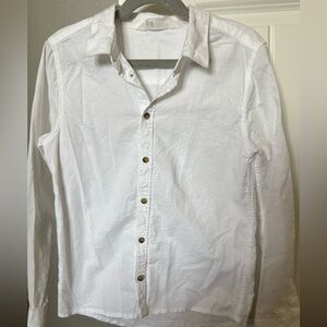 H&M Boys White Casual Button-Down Shirt Sz 8 yrs